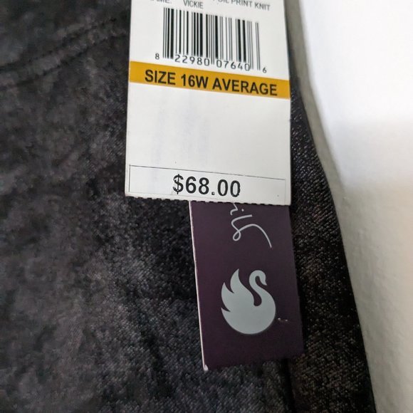 Gloria Vanderbilt Black Foil Print Pants - Picture 3 of 9